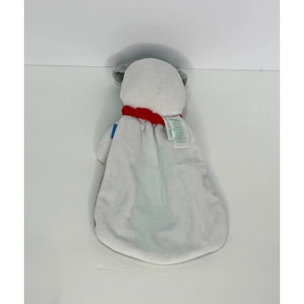 Taggies Security Blanket Lovey Rattle Puppy Dog‎ Plush Baby WOOF! Turquoise Gray